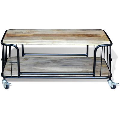 vidaXL Tavolino da Salotto in Legno Massello di Mango 100x50x35 cm