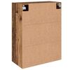 vidaXL Mobiletto a muro 2 pcs Legno vecchio 69,5 x 34 x 90 cm
