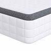 vidaXL Materasso Morbido medio 90 x 200 cm Bianco e Grigio
