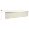 vidaXL Tenda da Sole Retrattile Automatica con Parasole 6x3 m Crema