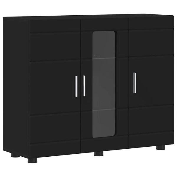 vidaXL Armadio in Legno Nero 88,5 x 30,5 x 73 cm Legno multistrato