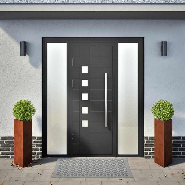 vidaXL Fioriere da Giardino 2 pz Triangolari 40x40x75cm Acciaio Corten