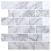 vidaXL Piastrella subway 50 pz Marmo Bianco 30 x 30 cm