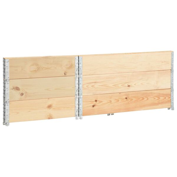 vidaXL Fioriere Rialzate 3 pz 80x120 cm in Legno Massello di Pino