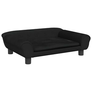 vidaXL Lettino per Cani Nero 70x48x22 cm in Velluto