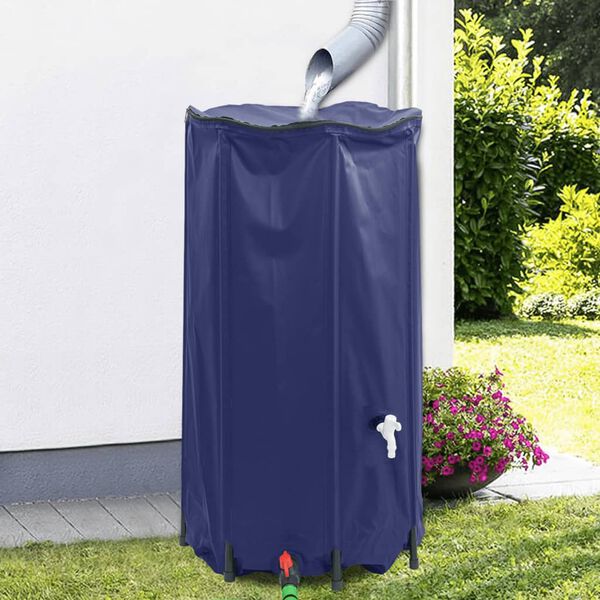 vidaXL Serbatoio Acqua con Rubinetto Pieghevole 250 L in PVC