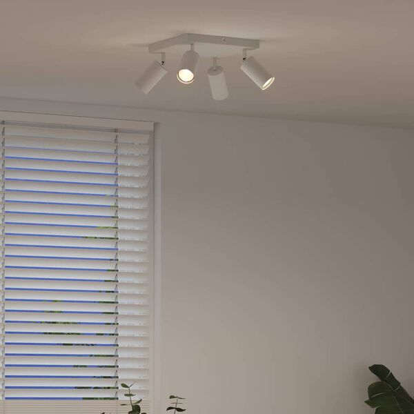 vidaXL Faretto da soffitto Bianco 26 x 26 x 16,5 cm Metallo