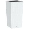 vidaXL Fioriera con Interno Rimovibile Bianca 21 / 49 L PP Rattan