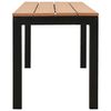 vidaXL Panchina da Giardino 110 cm Marrone e Nera in Acciaio e WPC