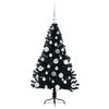 vidaXL Albero di Natale artificiale con luci integrate Nero 120 cm PVC
