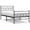 vidaXL Giroletto con Testiera e Pediera Metallo Nero 90x190 cm