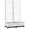 vidaXL Fioriera da Giardino con Graticcio Bianco 80x40x121,5 cm PP
