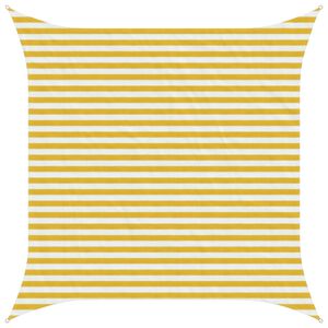 vidaXL Telo Ombra Giallo e Bianco 3,6 x 3,6 m HDPE