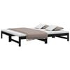 vidaXL Dormeuse Estraibile Nera 2x(90x190) cm Legno Massello di Pino