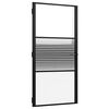 vidaXL Porta in vetro 102,5 x 3,5 x 201,5 cm Alluminio Nero