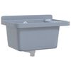 vidaXL Lavabo a Parete Grigio 50x35x24 cm in Resina