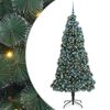 vidaXL Albero di Natale artificiale pre-illuminato con set di palline