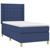vidaXL Letto a Molle con Materasso e LED Blu 100x200cm in Tessuto