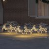vidaXL Renne LED con 180 LED 6 pcs Oro PET