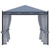 vidaXL Gazebo con Schermi a Rete 3x4 cm Antracite in Acciaio