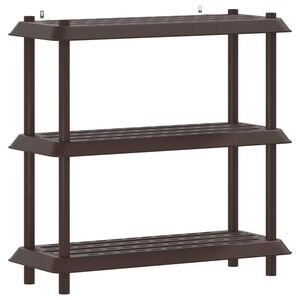 vidaXL Unit&agrave; di scaffalatura 3 livelli 100 x 40 x 96 cm PP Marrone