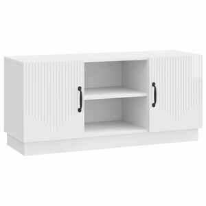 vidaXL Mobile TV Bianco Lucido 102 x 34,5 x 47 cm Legno ingegnerizzato