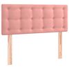 vidaXL Testiera a LED Rosa 100x5x78/88 cm in Velluto