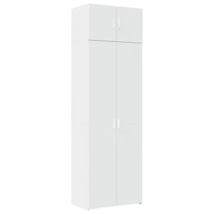 vidaXL Mobile Portaoggetti Bianco 70x42,5x225 cm in Truciolato