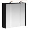 vidaXL Mobiletto per specchio da bagno Rovere Nero 63,5 x 16 x 62,5 cm