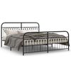 vidaXL Giroletto con Testiera e Pediera Metallo Nero 183x213 cm