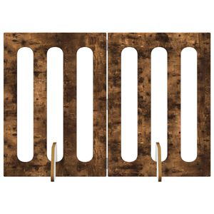vidaXL Recinto pieghevole per animali 2 pcs Quercia Affumicata