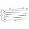 vidaXL Contenitore Portaoggetti Bianco 89x36,5x33cm Massello di Pino