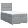 vidaXL Giroletto a Molle con Materasso Grigio Chiaro 120x190cm Tessuto