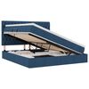 vidaXL Letto con contenitore e materasso Blu 180 x 200 cm Tessuto