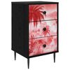 vidaXL Armadio da Notte AACHEN Rovere Nero 36 x 33 x 61 cm
