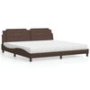 vidaXL Letto con Materasso Zadar Marrone 200x200cm in Similpelle