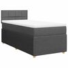 vidaXL Giroletto a Molle con Materasso Grigio Scuro 90x200 cm Tessuto