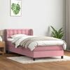 vidaXL Giroletto a Molle con Materasso Rosa 80x220 cm Velluto