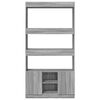 vidaXL Credenza Grigio Sonoma 92x33x180 cm in Legno Multistrato