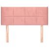 vidaXL Testiera ad Orecchio Rosa 83x16x78/88 cm in Velluto