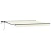 vidaXL Cornice per Tenda Manuale con LED Crema e Antracite 5 x 3 m