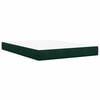 vidaXL Giroletto a Molle con Materasso Verde Scuro 160x200 cm Velluto