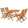 vidaXL Set da Pranzo da Giardino 5 pz in Legno Massello di Acacia