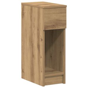 vidaXL Comodino con Cassetto Rovere Artigianale 20x36x60 cm