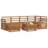 vidaXL Set divani Naturale Legno di Acacia Massello