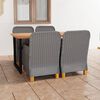 vidaXL Set da Pranzo Giardino 5 pz Cuscini in Polyrattan Grigio Chiaro
