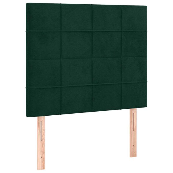 vidaXL Testiera Verde Scuro 100x5x118/128 cm Velluto