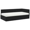 vidaXL Struttura Letto Angolare con Materasso 2 pcs Nero Velluto