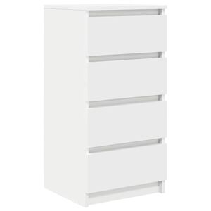 vidaXL Credenza Bianca 37,5x35x76 cm in Legno Multistrato