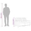 vidaXL Divano a 2 Posti Grigio Scuro 120 cm in Tessuto
